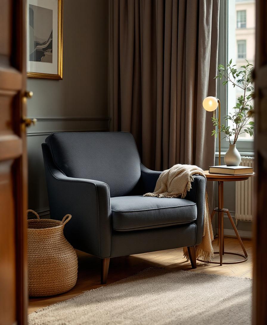 Housse Fauteuil graphite sur fauteuil individuel