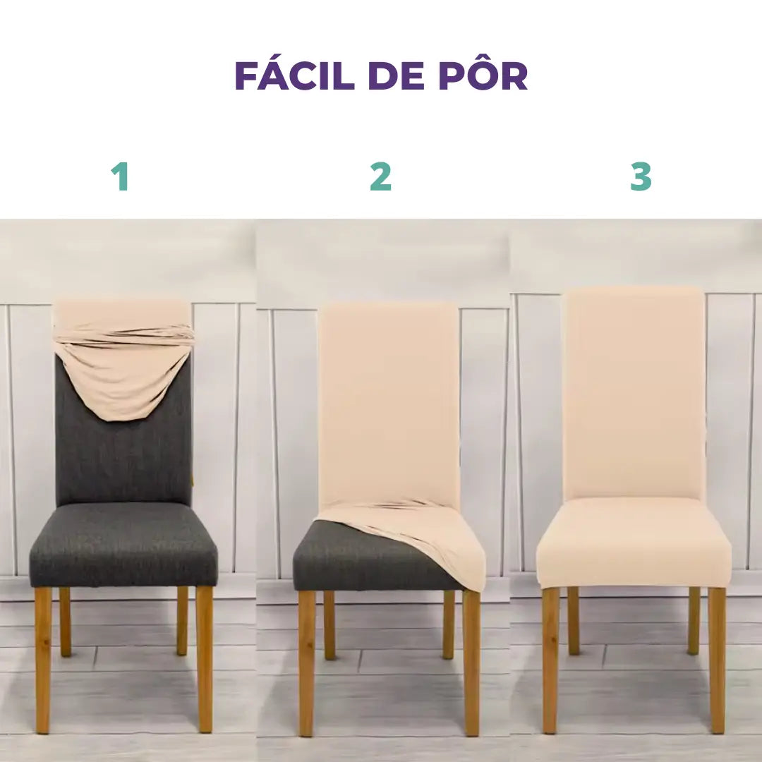 Capa Para Cadeira Jantar - Areia