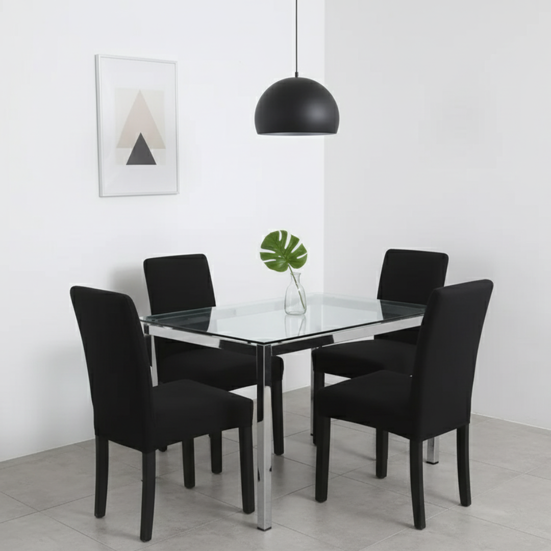 Capa Para Cadeira Jantar - Preto