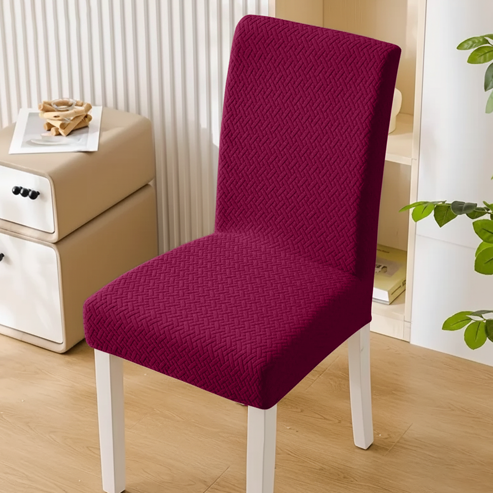 Capa Cadeira Jacquard - Bordô