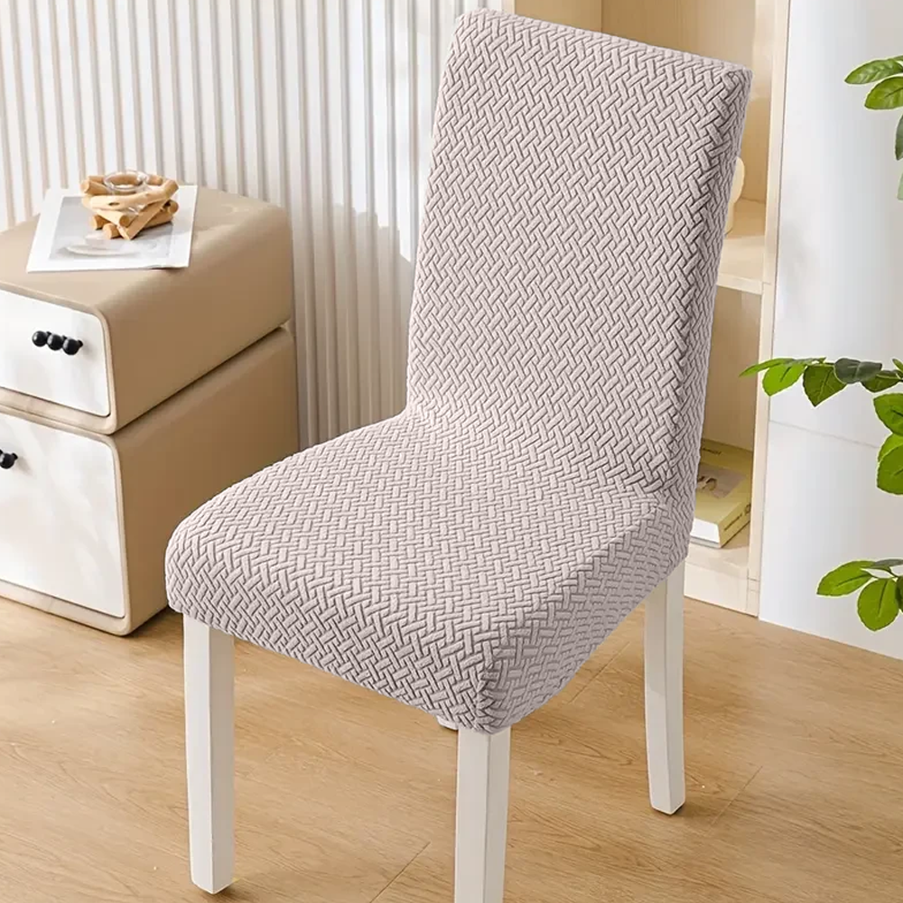 Capa Cadeira Jacquard - Taupe
