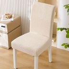 Capa Cadeira Jacquard - Creme