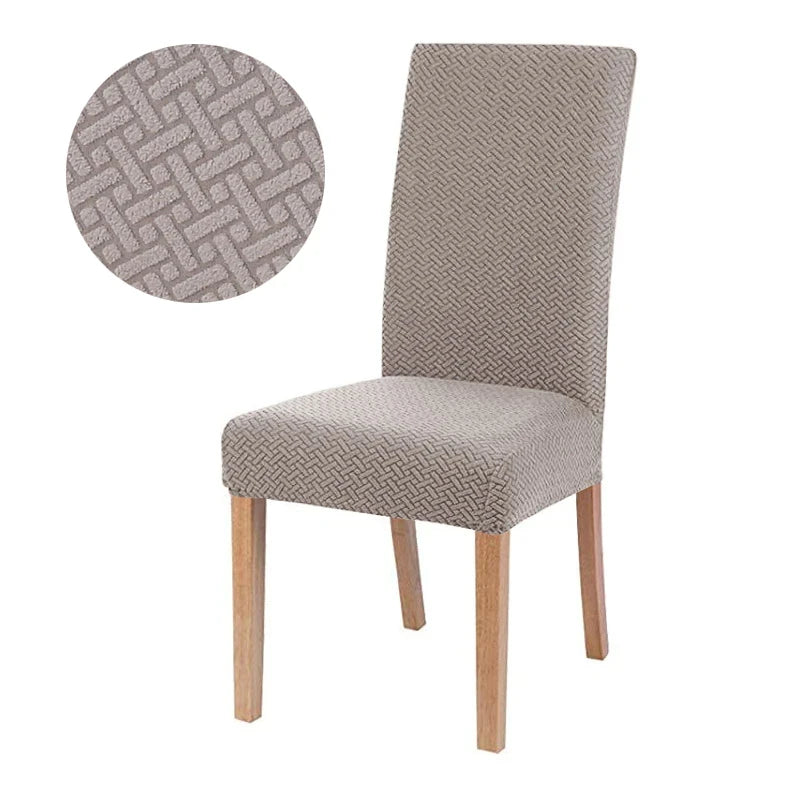 Capa Cadeira Jacquard - Taupe