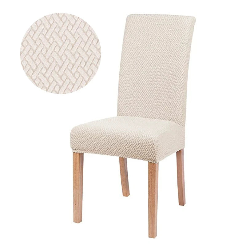 Capa Cadeira Jacquard - Creme