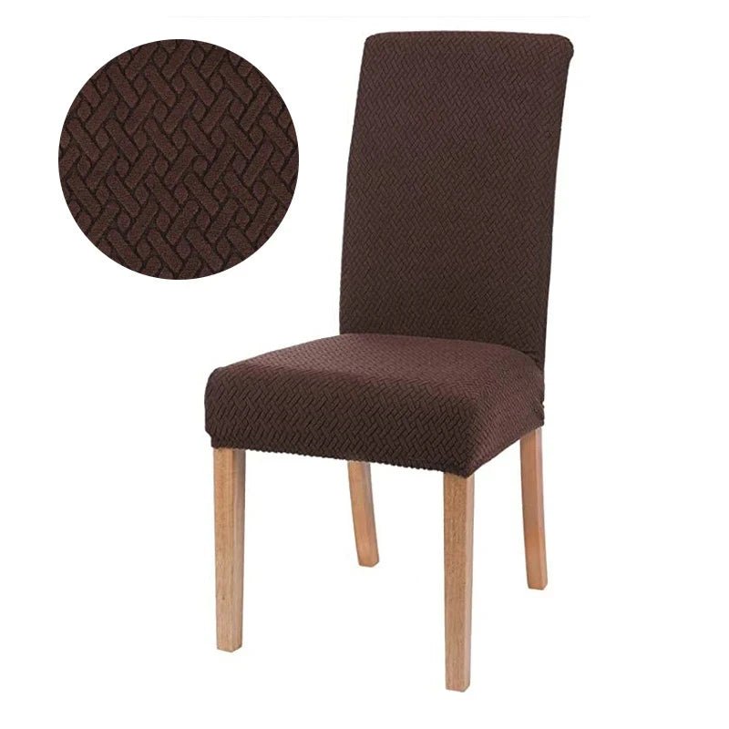 Capa Cadeira Jacquard - Castanho Café