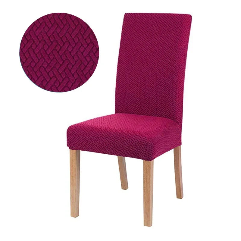 Capa Cadeira Jacquard - Bordô