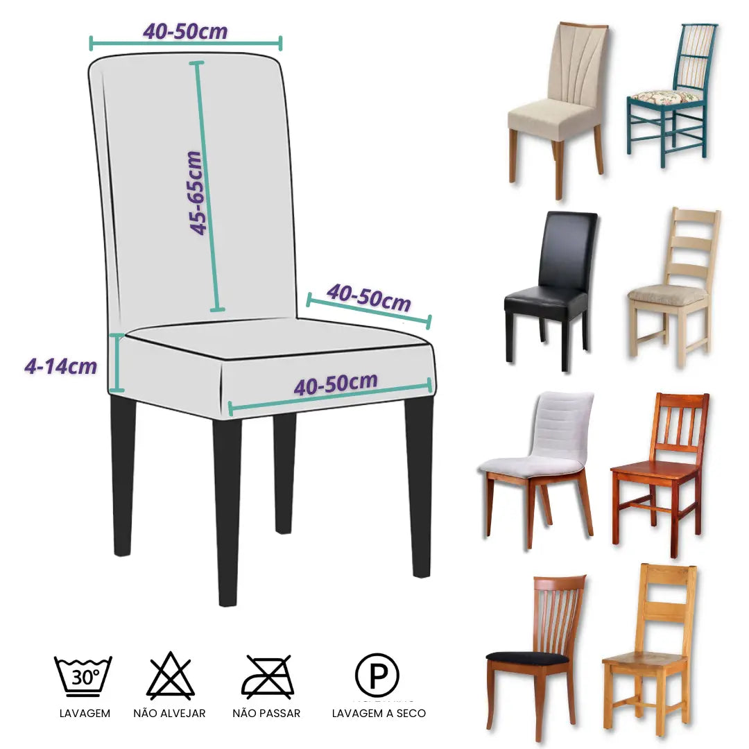 Capa Para Cadeira Jantar - Geometria Moderna
