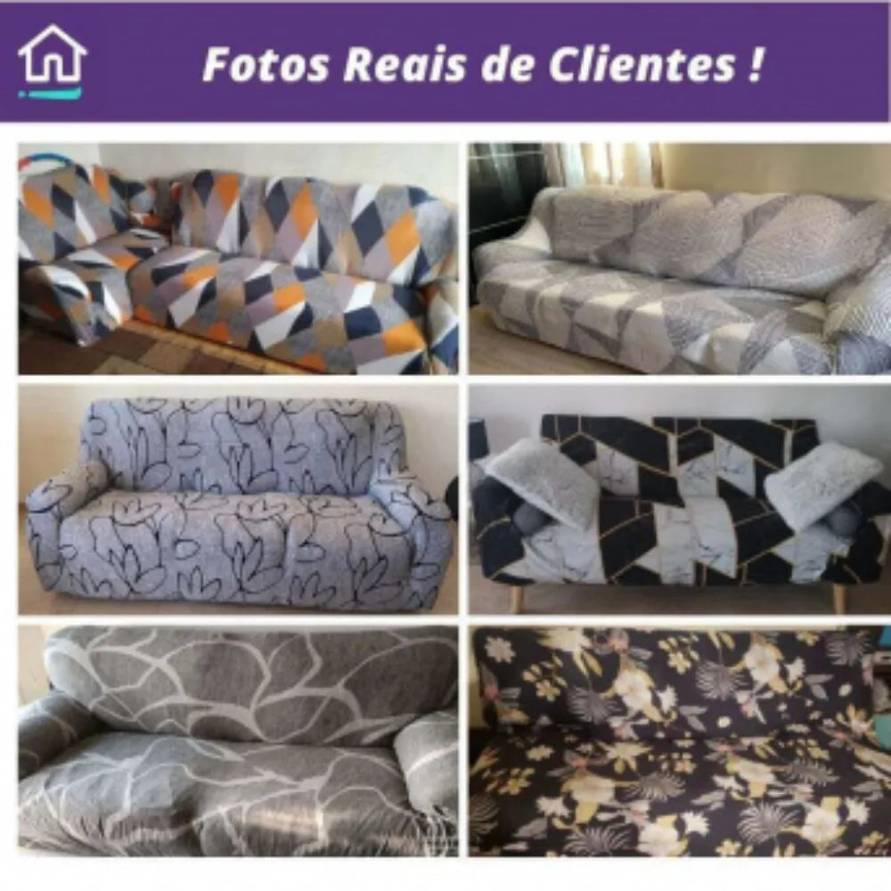 Capa de Sofá Spandex - Cinza Claro