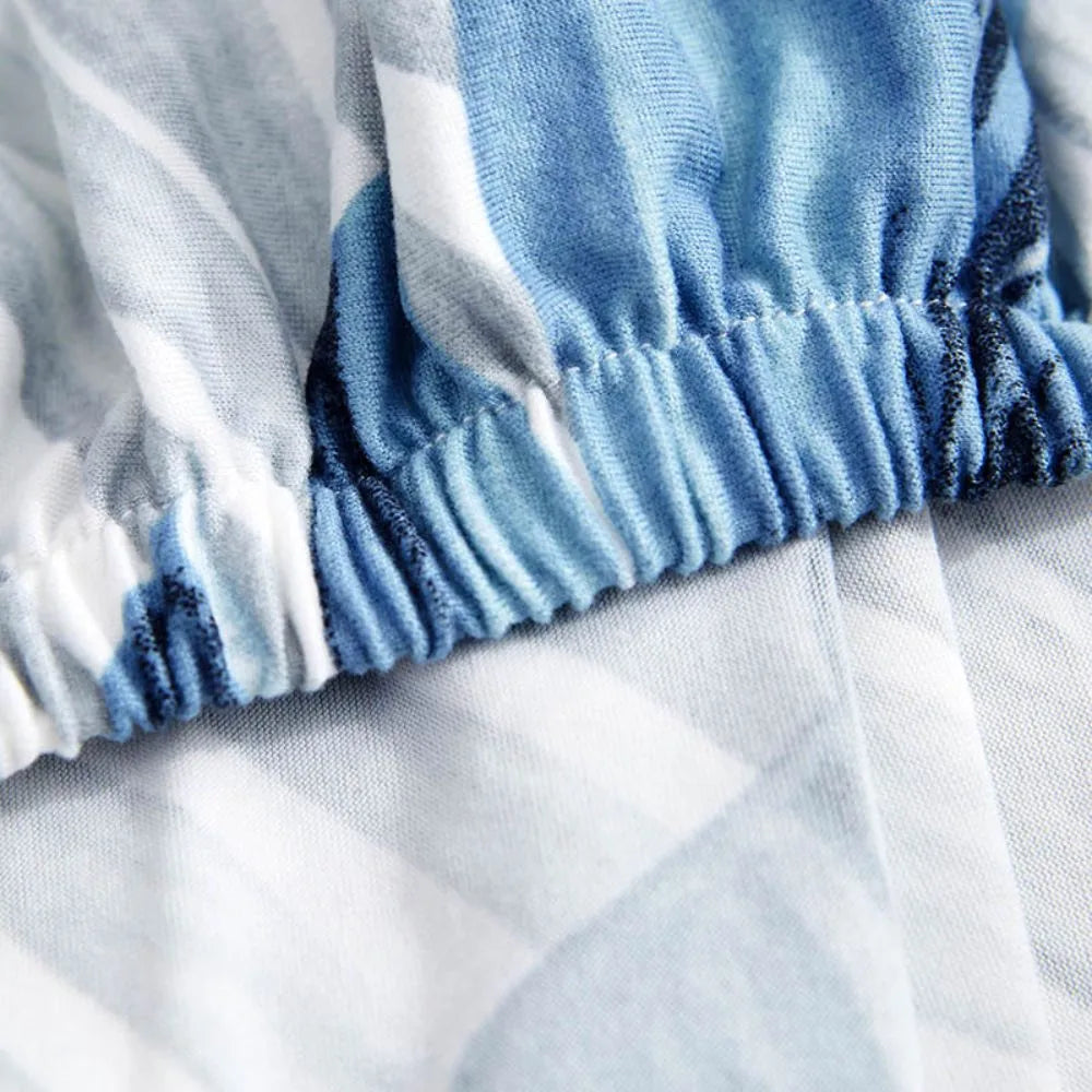 Capa de Sofá Spandex - Folha Azul